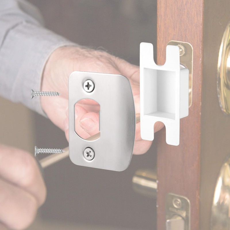 1 Set Door Strike Plate, Standard Door Latch Restorer Striker