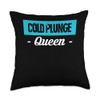 Cold Plunge Queen Ice Bath Throw Pillow