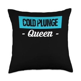 Cold Plunge Queen Ice Bath Throw Pillow