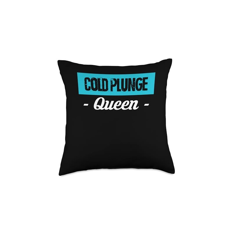 Cold Plunge Queen Ice Bath Throw Pillow