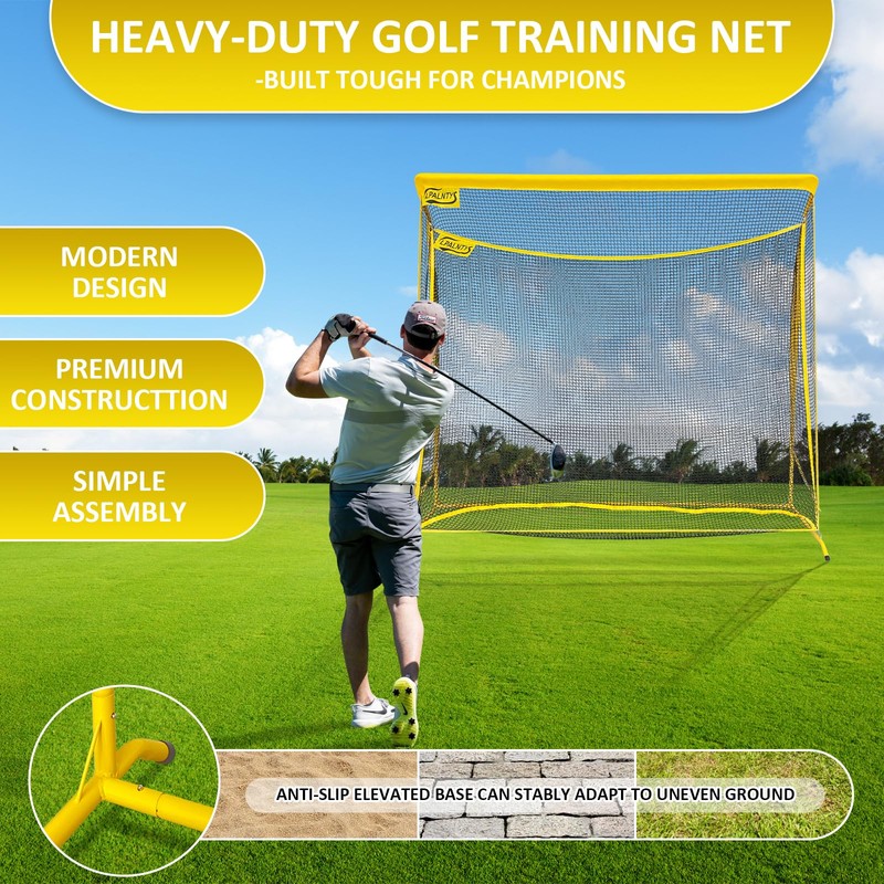 Golf Hitting Net with Extra Striking Net, 10x7ft Heavy Duty
