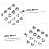 STOBOK DIY Jewelry Accessory 100pcs Metal Heart Shape Spacer Beads