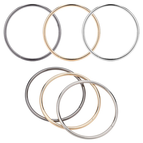 PH PandaHall Round Handle, Ring Handle, Furoshiki Ring, Bag, Handle,