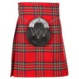 The Scotland Kilt Company Men's 5 Yard Tartan Kilt with Plus Kilt Pin - Royal Stewart - 40"
