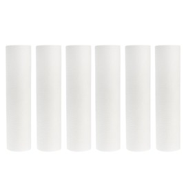 Lurrose 6 Piezas Filtro de Sedimentos 1 Micra 10 para Purificador de Agua Casa, Cartuchos Compatibles Ro Estándar, sin Adhesivos ni Reactivos, Repuest