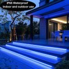 TOPAI 12V COB LED Strip Light Blue 16.4ft Waterproof IP65