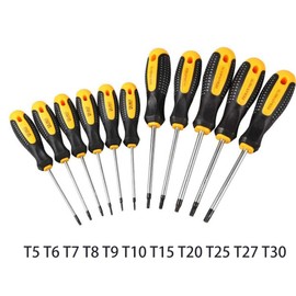 1PC Torx Screwdriver Tamper Proof Torx Star Bit Long Shank Safety Steel Driver Star Screwdriver for Home Car Repair (T5)
