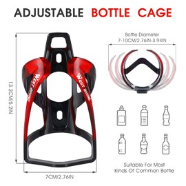 Bike Water Bottle Cage, Durable Ultralight Plastic Water Drink Holder Rack, Lightweight PC Water Bottle Holder for Bicycle, Cycling Bottle Holder Cages for MTB, Road Bike, Mountain Bikes
