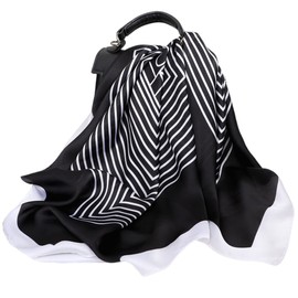 FAIRYGATE Ladies Scarfs Silk Bandana Womens Large Satin Feeling Formal Square Neck Scarf Head Hair Wraps Summer Scarves A2215