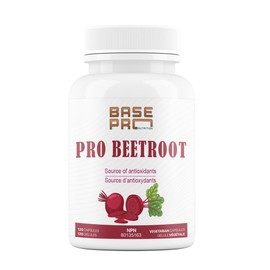 PRO Beetroot - 120 count | Organic Beetroot | Base Pro Nutrition | 120 Vegetarin Capsules | Organic Beetroot 1400mg per SERVING (700mg X 2 capsules) | Betterave Biologique | MADE IN CANADA | NEW