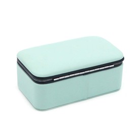 Shiwaki Blue Jewellery Box Faux Leather Jewellery Case Ring Earrings Necklace Bracelet Organiser Jewellery Storage Boxes