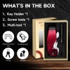 Zeeker Minimalist Key Organizer with Built-in Tools – Holds 1-6