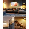 Battery Powered Wall Sconce Lights Set of Two: Gold Rechargeable