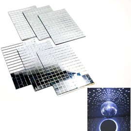 Self-Adhesive Mosaic Tiles Mini Square Glass Decorative Craft DIY Xmas Decoration Accessory Mirrors Mosaic Tiles REAL Glass Craft Mini Square & Round Mirrors Mosaic Tiles (Sliver, 10 x 10 mm, 750 Pcs)