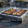 only fire Foldable X-Marks Fire Pit Cooking Grate, Outdoor Square