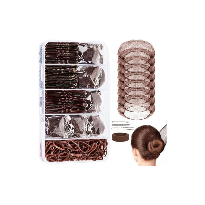 260Piezas Kit Profesional Moños Recogidos Horquillas Pasadores Gomas Horquillas En