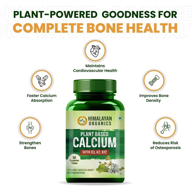  Plant Based Calcium 650mg Supplement for Better Absorption |