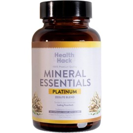 Health Hack Mineral Essentials Platinum Zeolite Blend – Comprehensive Mineral & Vitamin Complex with Zeolite, Magnesium Glycinate, Calcium, Potassium & Trace Elements – Daily Wellness Support