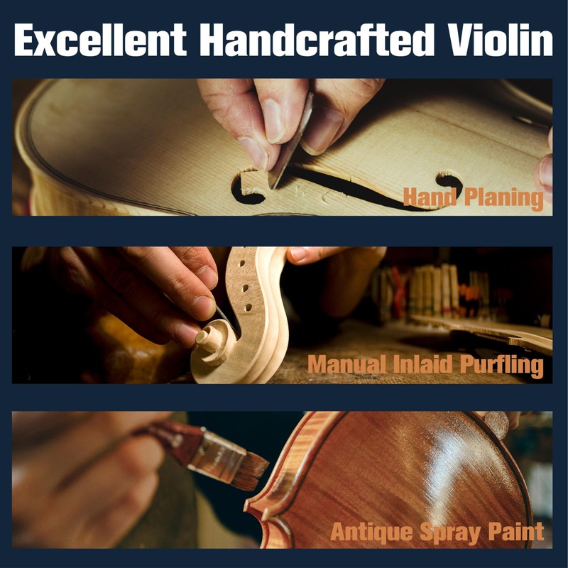 Mendini by Cecilio Violin 4/4 Full Size Kit For Beginners