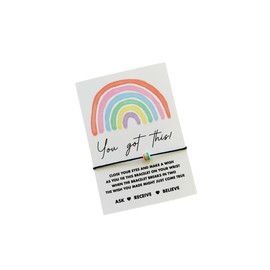 You got this gift | You got this rainbow wish bracelet | Rainbow of hope gift | Encouragement gift | Rainbow gift