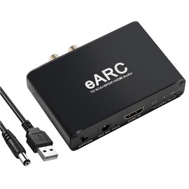 Renvmaxy HDMI eARC ARC Audio Converter | Supports HDMI, Optical Digital, RCA, 3.5mm Output | Supports HD 5.1/7.1 Lossless Sound Quality | 24bit/192KHz | Enhanced Compatibility with Amplifiers and