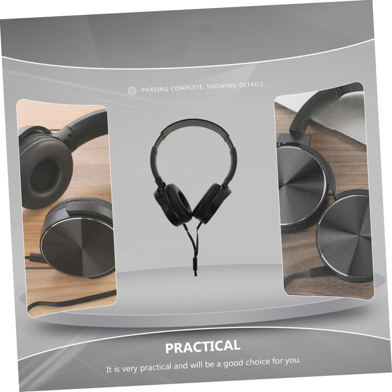 SEWACC 1pc Stereo Noise Reduction Headset Lightweight Head Mounted Headphones