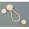 StayPut Bungee/Shock Cord Fastener, White w/White Surface Attachment & Mounting