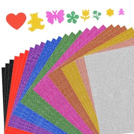 30 Sheets Glitter Cardstock Paper, 10 Colors A4 Glitter Paper Sparkling Cardstock Paper, Craft Cardstock Colored Cardstock for Scrapbook Paper Christmas Birthday Wedding Party Decor