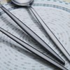 Kyraton Black Cutlery Set 24 Pieces, Stainless Steel Flatware Set,