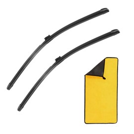 26"+19" Sprayer Wiper Blades Automotive Front Windshield Wipers Replacement for Volvo XC60 II T8 Luxury 2018-2024,With heating Easy DIY Install with 1 Pcs Car Wash Towel