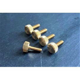 PrecisionGeek Brass Flat Knurled Thumb Screws M3×10 mm – Set of 5 for DIY, Electronics, PC Builds & Tool-Free Fastening