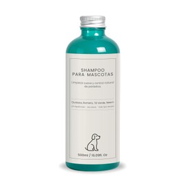 Loren Mos. Shampoo para Perros con Control Natural de Parásitos – pH Equilibrado, Apto para Piel Sensible – Uso Diario – 500ml – Fórmula con Neem, Romero, Té Verde y Quassia