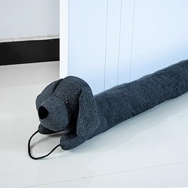 34 Inch Heavy Duty Under Door Draft Stopper, Decorative Cute Animal Stopper for Door & Window, Noise Blocker Sound Proof Seal Heavy Duty Reduce Noise Bottom of Door with Hanging Loops-Yellow Dog