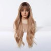 Pelucas De Mujer Dama Larga Y Ondulada Rubio Cabello Natural