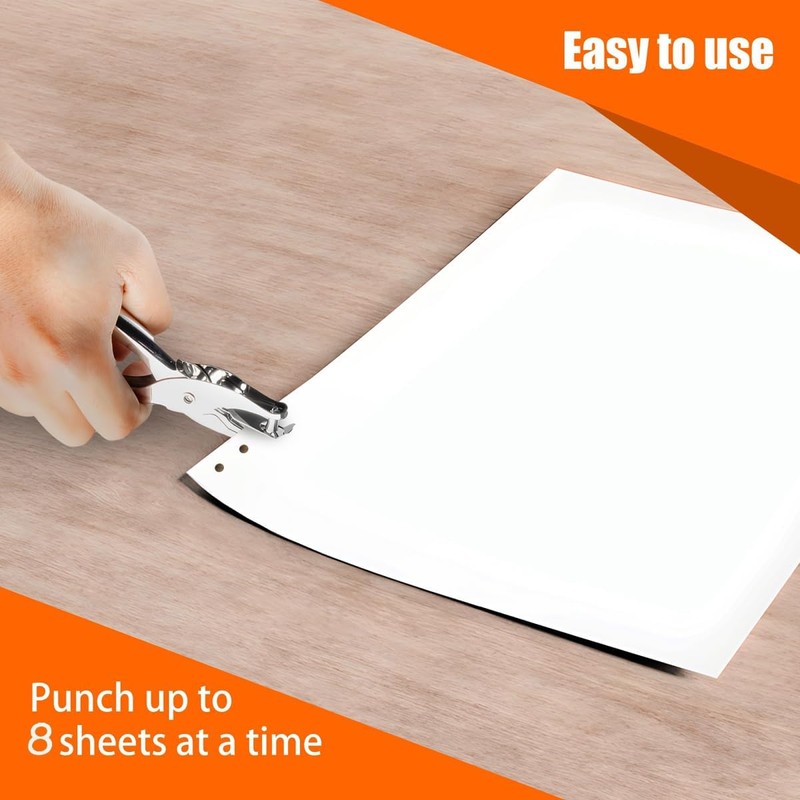 Hole Punch 1 Count, Single Hole Punch Silver Color Hole