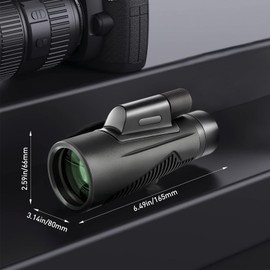 ToopMount 12x50 ED Monocular Green Membrane 23mm Aperture Wide View Lens Cap Clear View Telescope Small Lightweight Compact Wristband Pocket One Hand Operation BAK4 Prism FMC High Transmittance Multicoated Non-Slip Waterproof Anti-Fog Climbing Traveling 