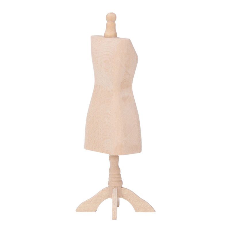 Dollhouse Wooden Mannequin 1:12 Lightweight Mini Clothes Display Holder Model