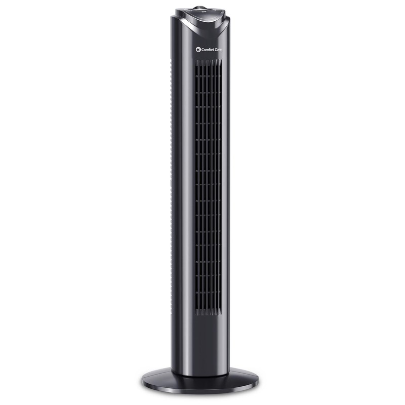 Comfort Zone Tower Fan for Bedroom, 32 inch, 3 Speeds,