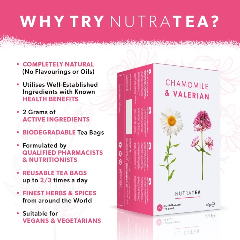 NutraTea - Chamomile & Valerian Tea | Valerian Root Tea