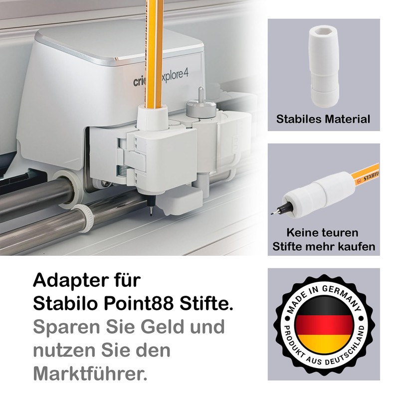 Adapter for Stabilo Pen for Cricut Maker 1-4, Explore 1-4