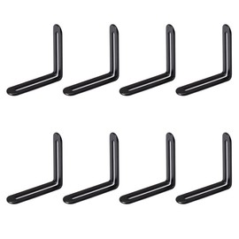 8Pcs Black Slotted Brace,Stainless Steel Corner Brackets,L Corner Braces,80*80mm Adjustable Angle Corner Brace for Furniture