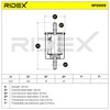 RIDEX 9F0009 Fuel Filter Line Filter Compatible with VW Golf