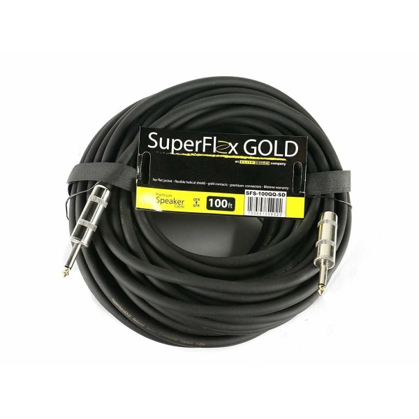 SuperFlex GOLD SFS-100QQ-SD 14 Gauge 1/4" to 1/4" Speaker Cable