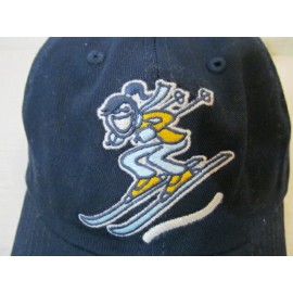 Life is Good Ponytail Skier Ball Cap Hat, Blue, 100% Cotton, One Size Adult