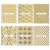 Frcolor Nail Stickers 3D Nail Sticker Set Lace Flower Gold