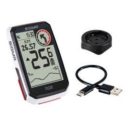 SIGMA Sport ROX 4.0 White Bicycle Computer Wireless GPS & Navigation Including GPS Mount Outdoor GPS Navigation with Altitude Measurement Colour: White