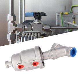 Angle Seat Valve 1/2" DN 15 Pneumatic Steam Valve Stainless Steel Pneumatic Internal Thread Angle Seat Valve(1/2" DN15) Pneumatic Piston Steam Radiator Air Valve Steam Valve steam valves for radiators