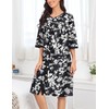 Bloggerlove Snap Front Robes for Women Housecoats for Women Print