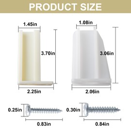 R 7227 Rear Drawer Track Back Plate, 5/16 in. x 7/8 in. and R 7265 Drawer Track Back Plate, 3/8 inch x 1 inch, Plastic