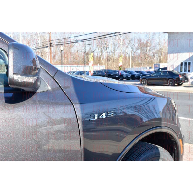 TD SHOP (2pc) Chrome Black 345 Badge Emblem for MOPAR